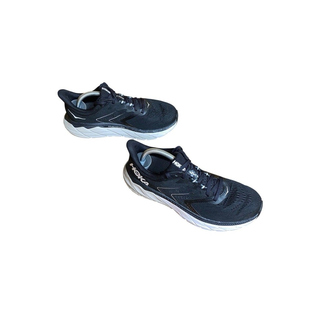 HOKA ONE ONE Arahi 5 Women’s Size 7B EU 38 Black White Running Shoes